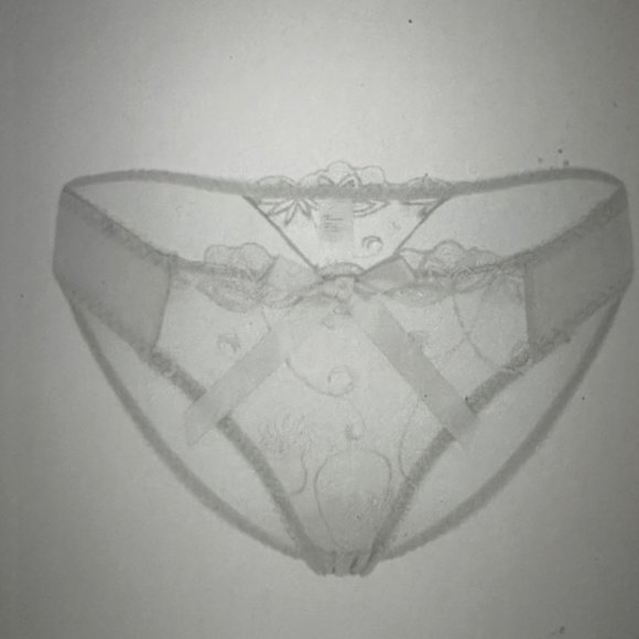 Brand New Sexy Bow Front Mesh White Panties Various - Picture 6 of 6